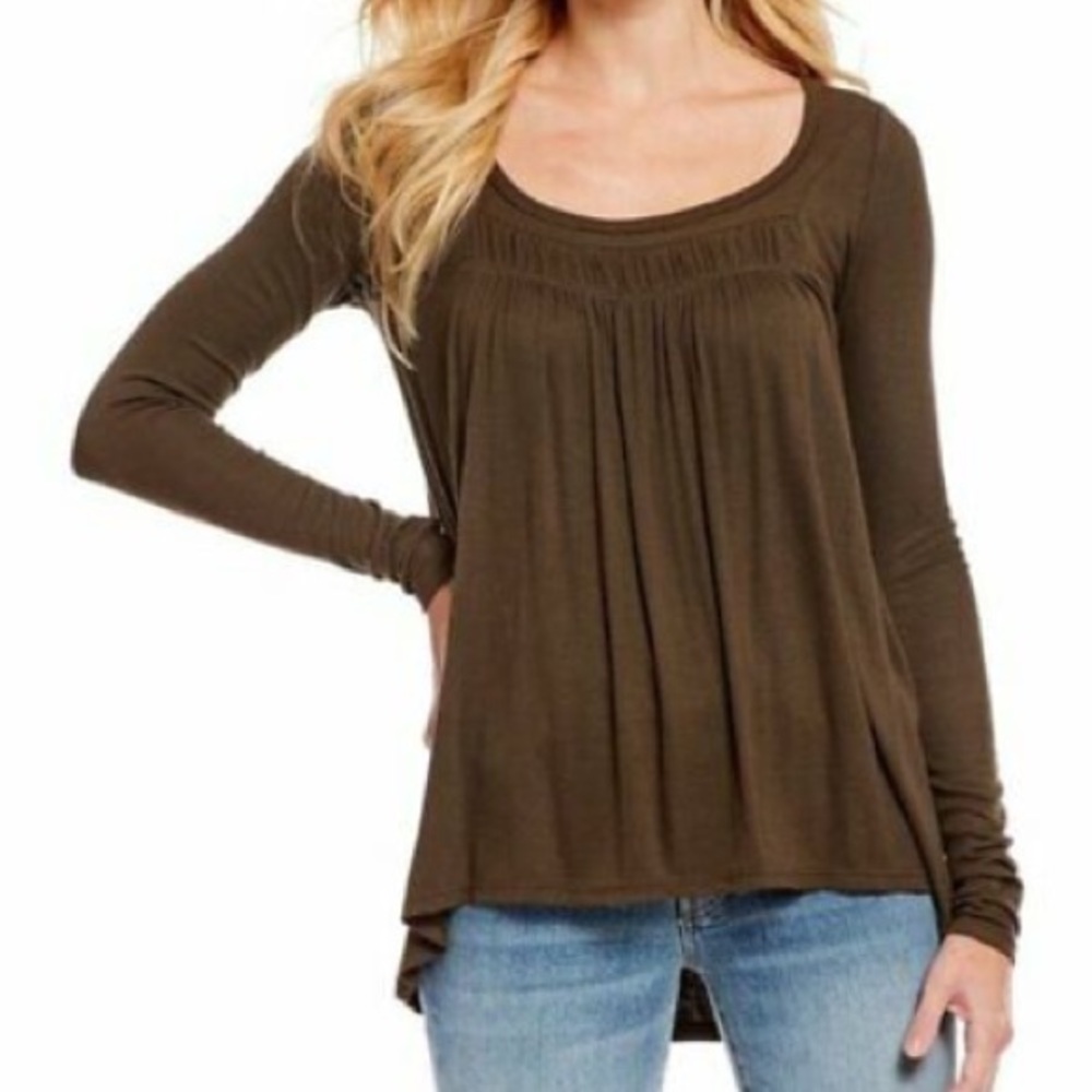 Free People Love Valley Olive Top